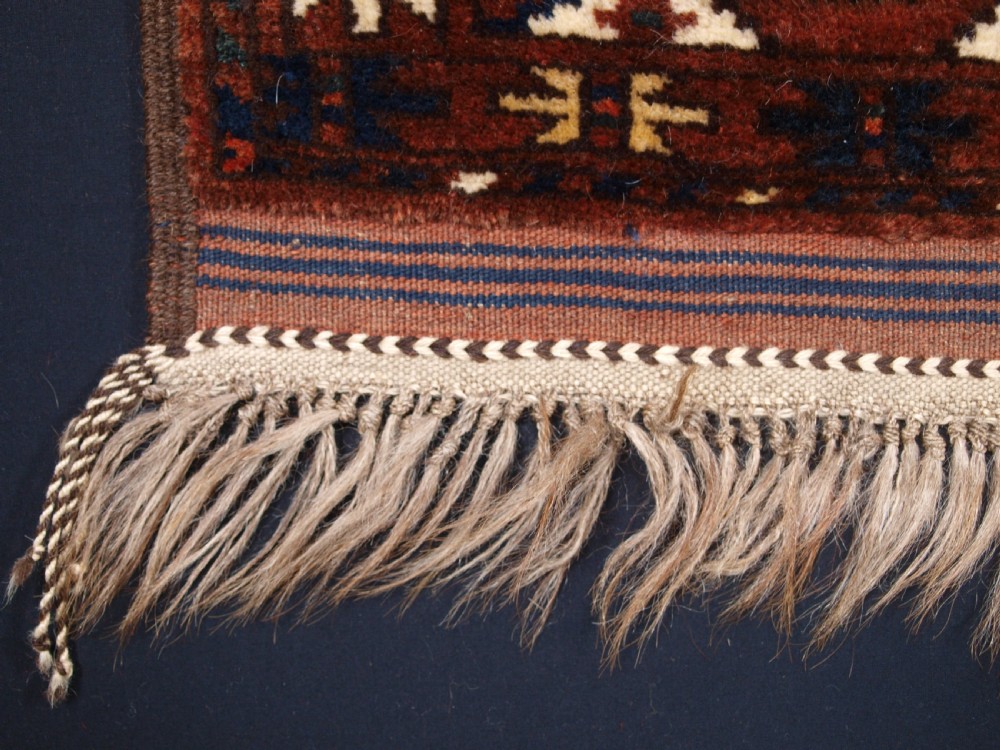 ANTIQUE ERSARI TURKMEN GERMECH IN PERFECT ORIGINAL CONDITION, CIRCA 1900. View V