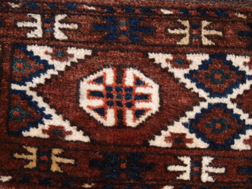 ANTIQUE ERSARI TURKMEN GERMECH IN PERFECT ORIGINAL CONDITION, CIRCA 1900. View VI