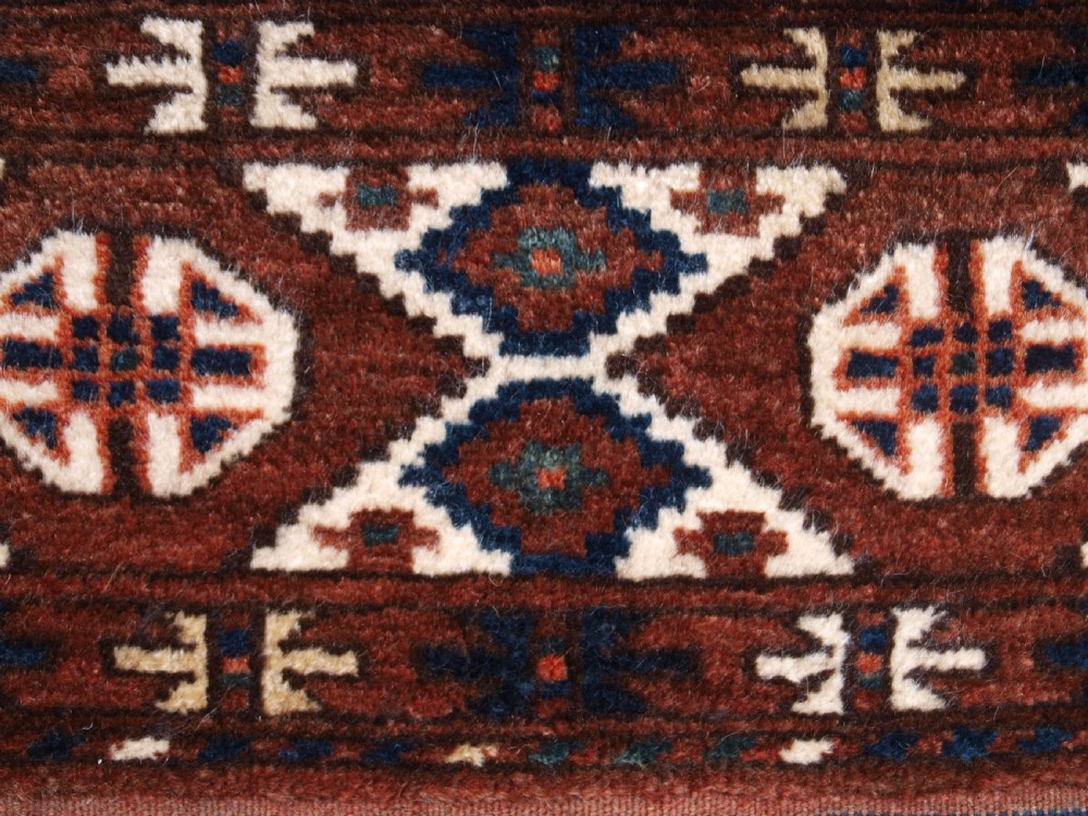 ANTIQUE ERSARI TURKMEN GERMECH IN PERFECT ORIGINAL CONDITION, CIRCA 1900. View VII