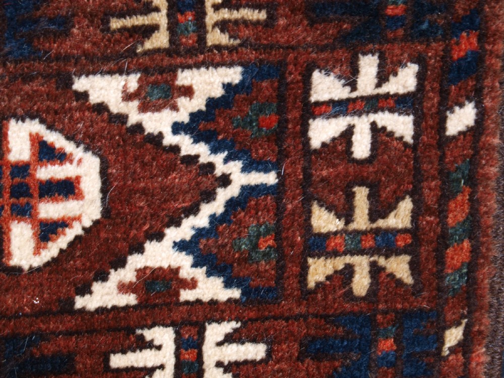ANTIQUE ERSARI TURKMEN GERMECH IN PERFECT ORIGINAL CONDITION, CIRCA 1900. View VIII