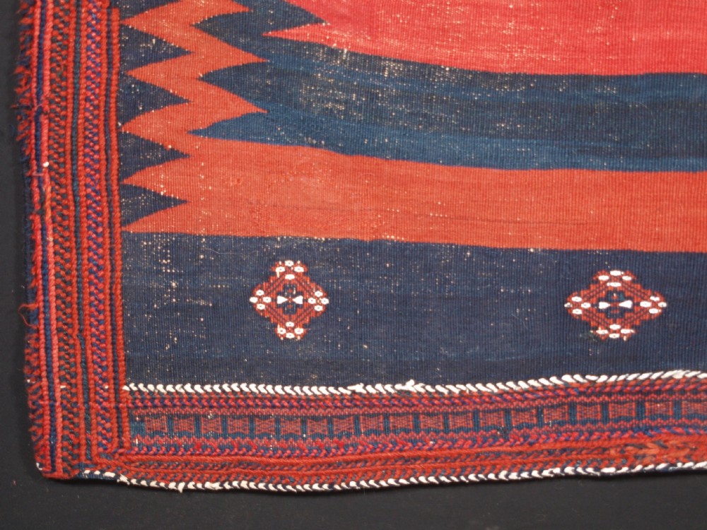 ANTIQUE AFSHAR SOFREH, STRIKING DESIGN, CIRCA 1920. View III