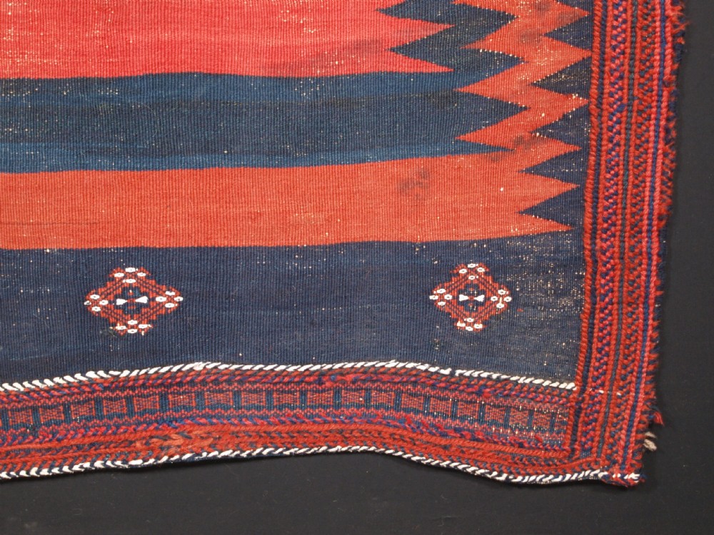 ANTIQUE AFSHAR SOFREH, STRIKING DESIGN, CIRCA 1920. View IV