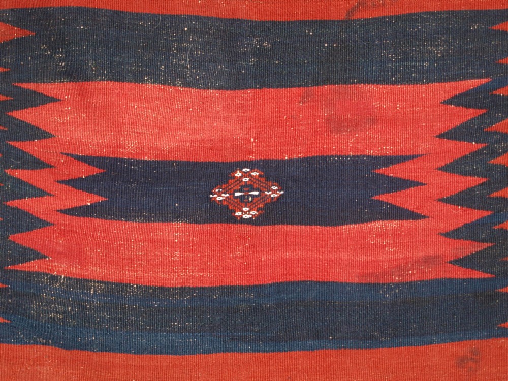 ANTIQUE AFSHAR SOFREH, STRIKING DESIGN, CIRCA 1920. View VI