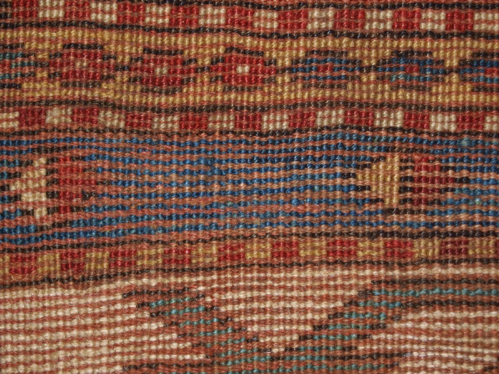 ANTIQUE CAUCASIAN LORI PAMBAK KAZAK RUG, OUTSTANDING COLOUR, CIRCA 1880. View XVI