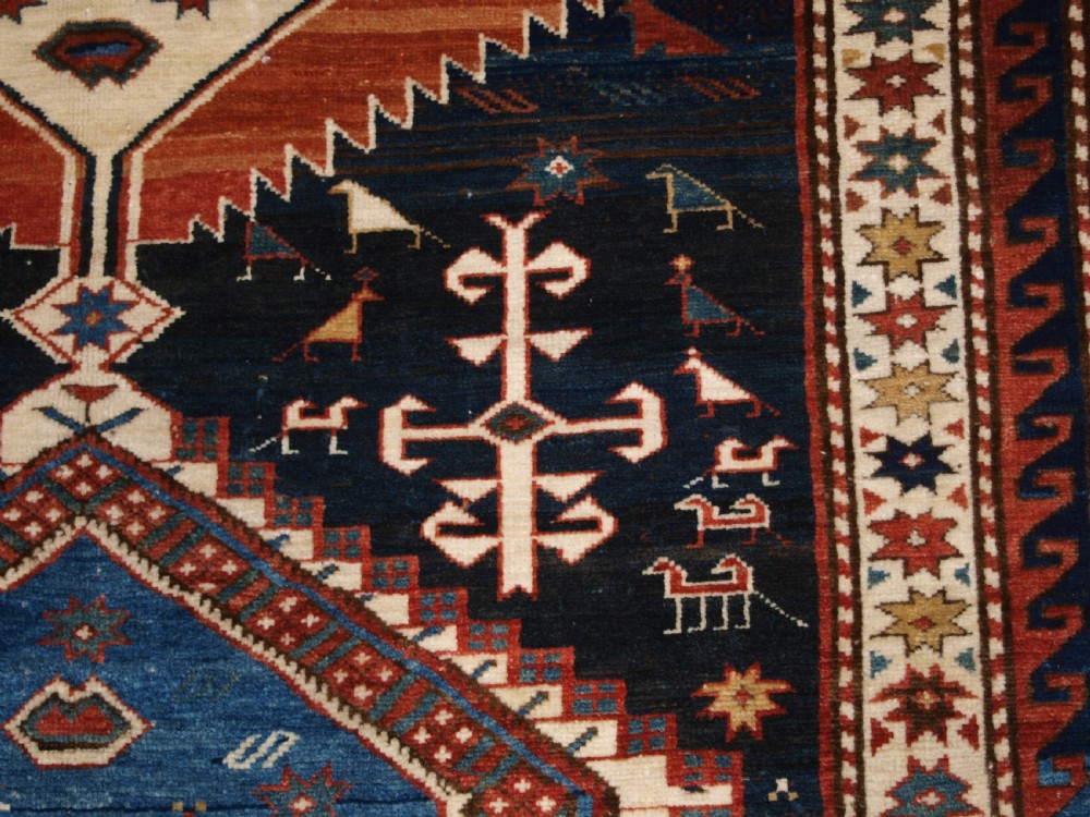 ANTIQUE CAUCASIAN SHIRVAN MEDALLION RUG OF LARGE SIZE, CIRCA 1890. View XI