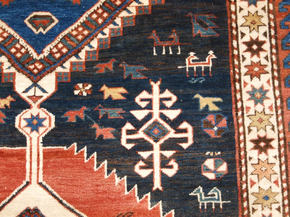 ANTIQUE CAUCASIAN SHIRVAN MEDALLION RUG OF LARGE SIZE, CIRCA 1890. View XIII
