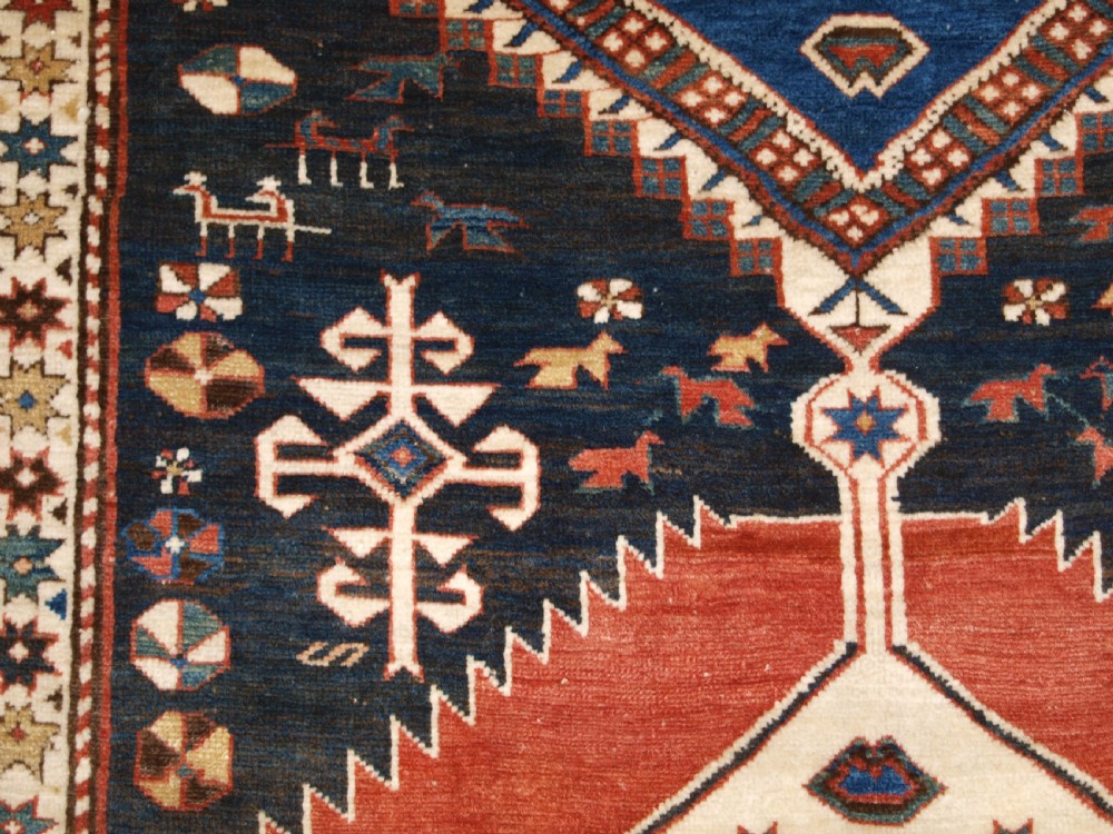 ANTIQUE CAUCASIAN SHIRVAN MEDALLION RUG OF LARGE SIZE, CIRCA 1890. View XIV