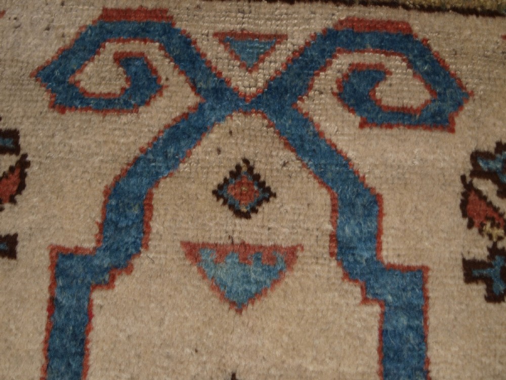 ANTIQUE TURKISH MANASTIR PRAYER RUG, RAMS HORN MIHRAB, CIRCA 1900. View VII