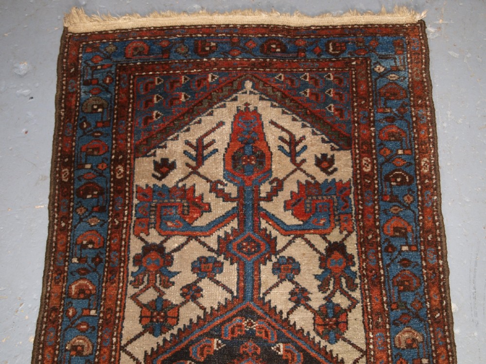 ANTIQUE KURDISH HAMADAN VILLAGE RUNNER, USEFUL NARROW SIZE, CIRCA 1920. View III