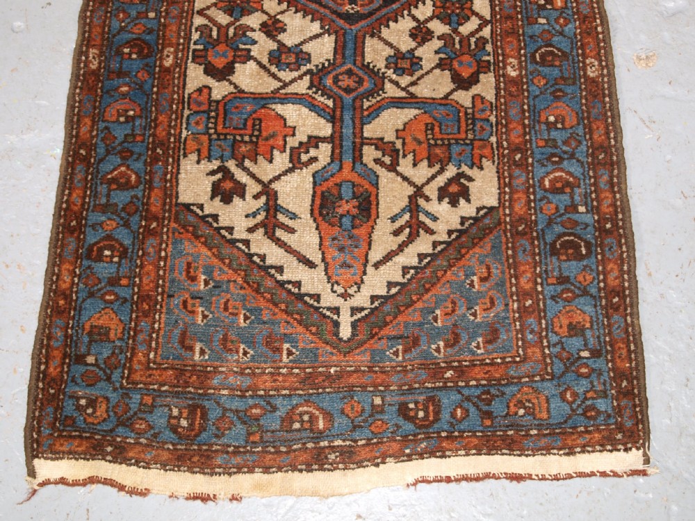 ANTIQUE KURDISH HAMADAN VILLAGE RUNNER, USEFUL NARROW SIZE, CIRCA 1920. View VII
