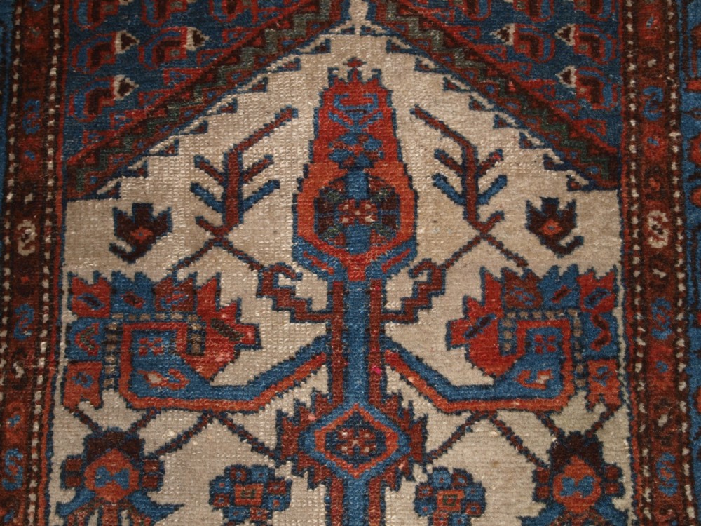 ANTIQUE KURDISH HAMADAN VILLAGE RUNNER, USEFUL NARROW SIZE, CIRCA 1920. View X
