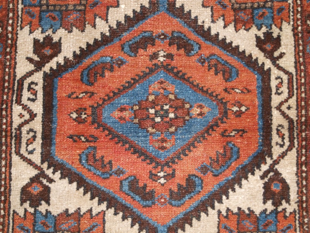 ANTIQUE KURDISH HAMADAN VILLAGE RUNNER, USEFUL NARROW SIZE, CIRCA 1920. View XI