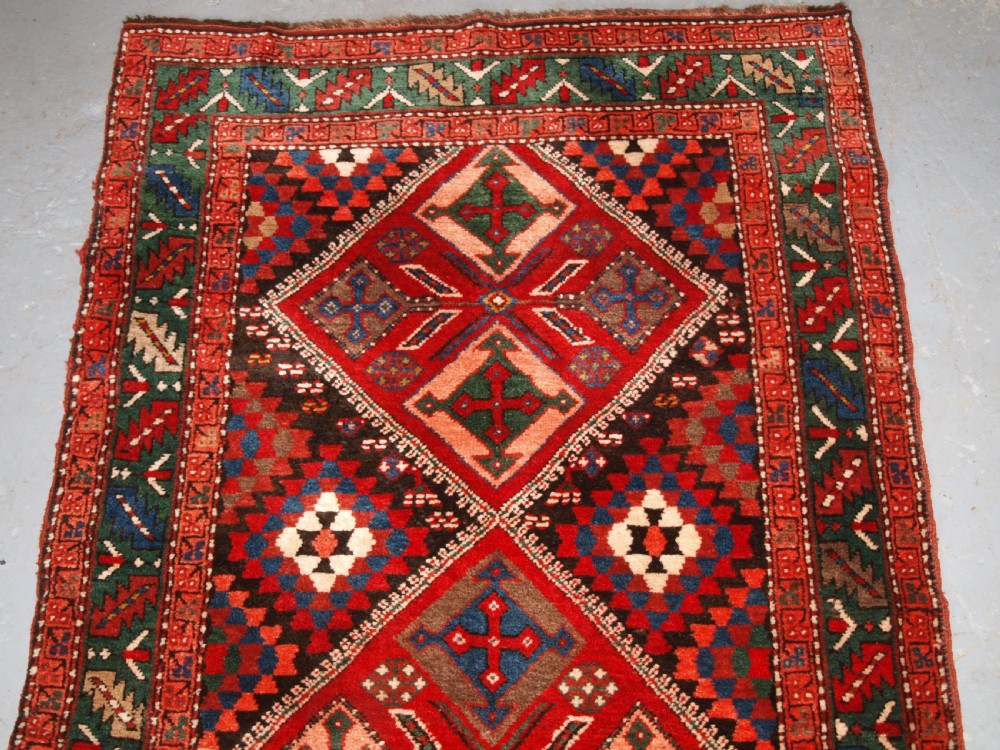 ANTIQUE SOUTH CAUCASIAN OR KURDISH RUNNER, EXCELLENT CONDITION, CIRCA 1920. View III