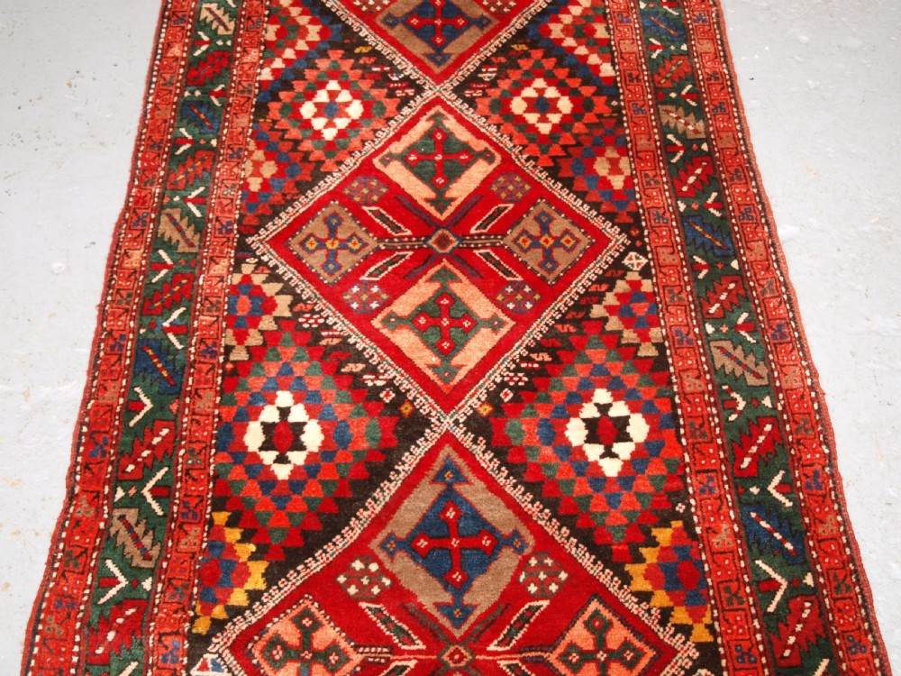 ANTIQUE SOUTH CAUCASIAN OR KURDISH RUNNER, EXCELLENT CONDITION, CIRCA 1920. View VI