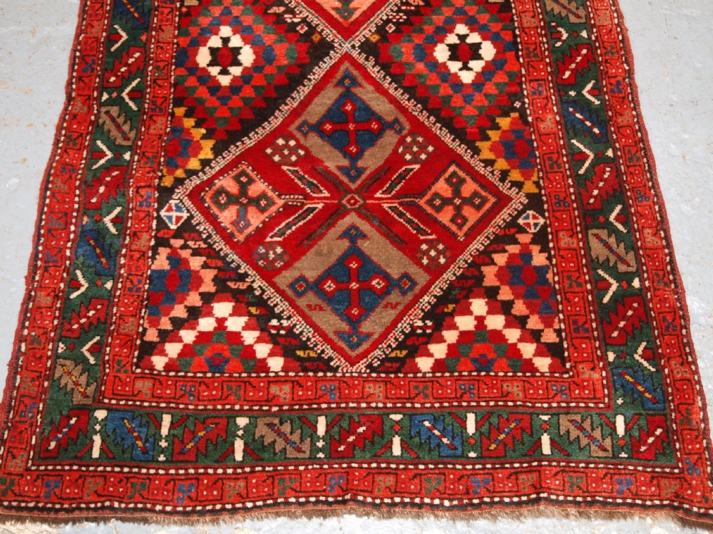 ANTIQUE SOUTH CAUCASIAN OR KURDISH RUNNER, EXCELLENT CONDITION, CIRCA 1920. View VII