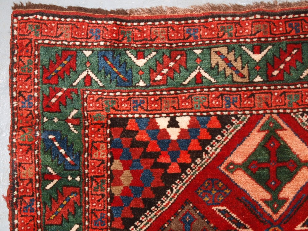 ANTIQUE SOUTH CAUCASIAN OR KURDISH RUNNER, EXCELLENT CONDITION, CIRCA 1920. View X