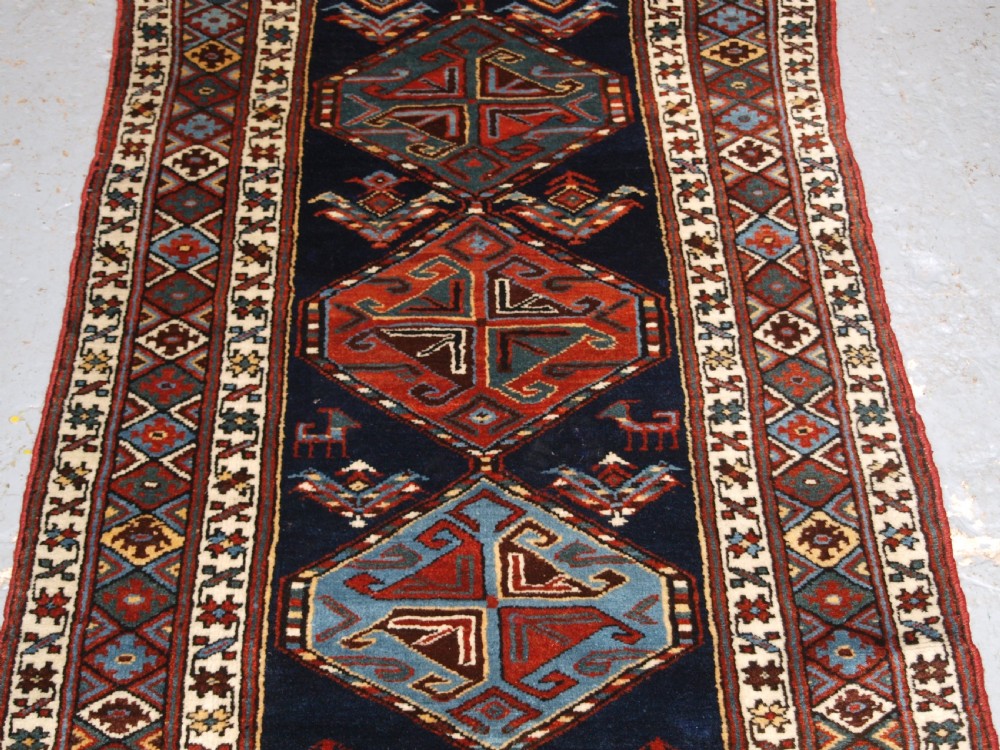 ANTIQUE KURDISH RUNNER, LONG LENGTH, EXCELLENT CONDITION, CIRCA 1920. View VI