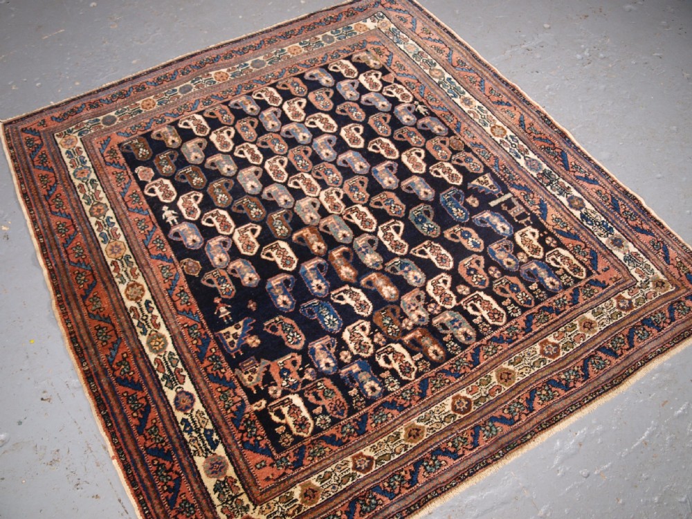 ANTIQUE AFSHAR RUG WITH ALL OVER SMALL BOTEH DESIGN, CIRCA 1900. View II