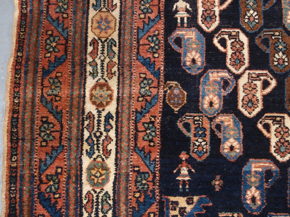 ANTIQUE AFSHAR RUG WITH ALL OVER SMALL BOTEH DESIGN, CIRCA 1900. View VII