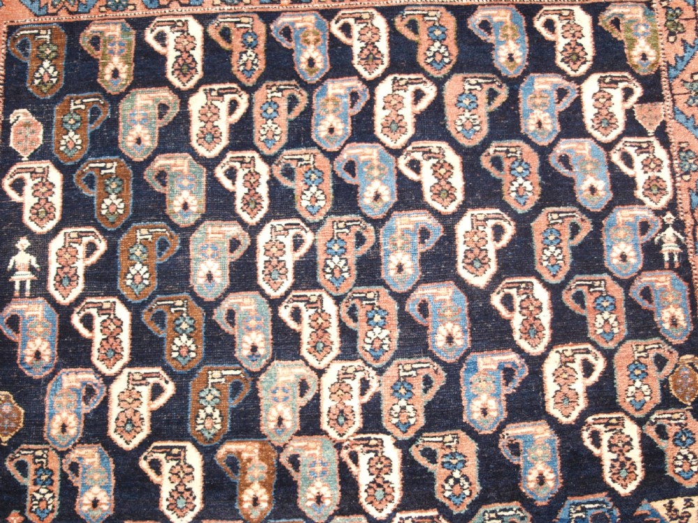 ANTIQUE AFSHAR RUG WITH ALL OVER SMALL BOTEH DESIGN, CIRCA 1900. View VIII