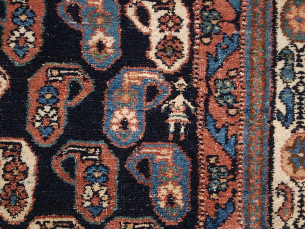 ANTIQUE AFSHAR RUG WITH ALL OVER SMALL BOTEH DESIGN, CIRCA 1900. View X