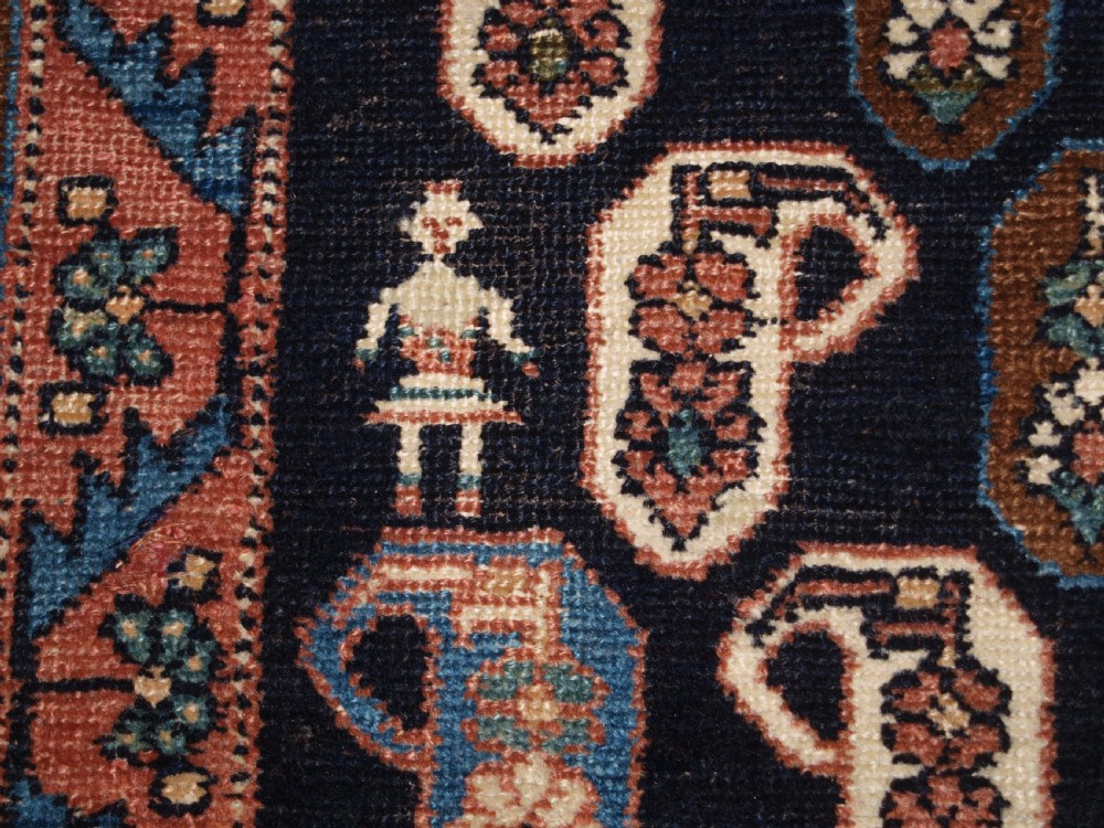 ANTIQUE AFSHAR RUG WITH ALL OVER SMALL BOTEH DESIGN, CIRCA 1900. View XII