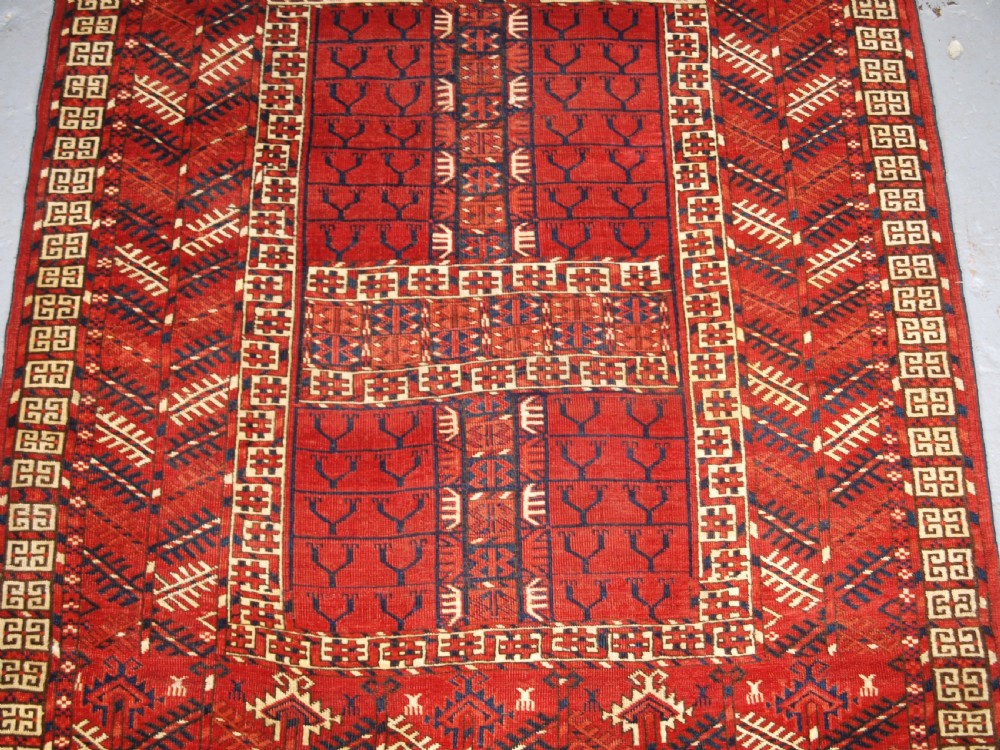 ANTIQUE TEKKE TURKMEN ENSI WITH SUPERB COLOUR, CIRCA 1880. View IV
