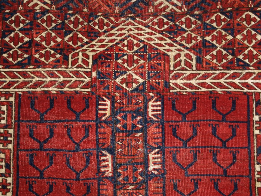 ANTIQUE TEKKE TURKMEN ENSI WITH SUPERB COLOUR, CIRCA 1880. View VIII