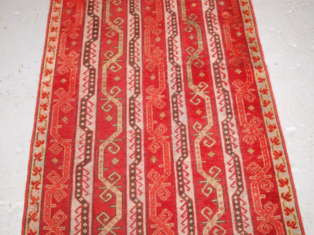 ANTIQUE TURKISH KIRSEHIR VILLAGE RUNNER WITH TRADITIONAL VINE DESIGN, CIRCA 1900. View V