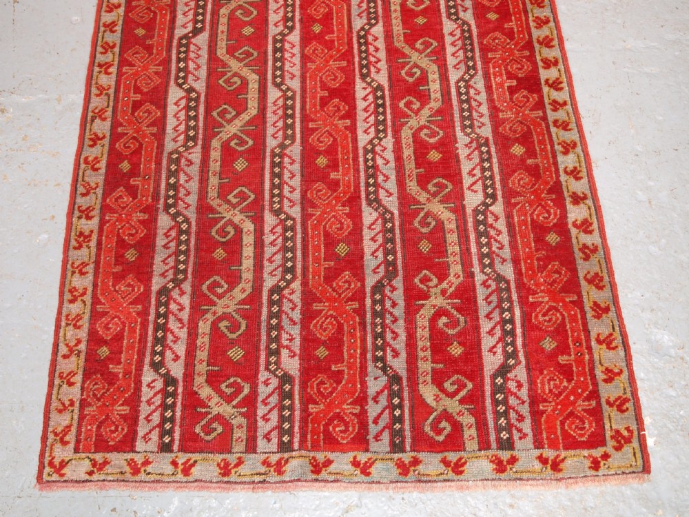 ANTIQUE TURKISH KIRSEHIR VILLAGE RUNNER WITH TRADITIONAL VINE DESIGN, CIRCA 1900. View VI