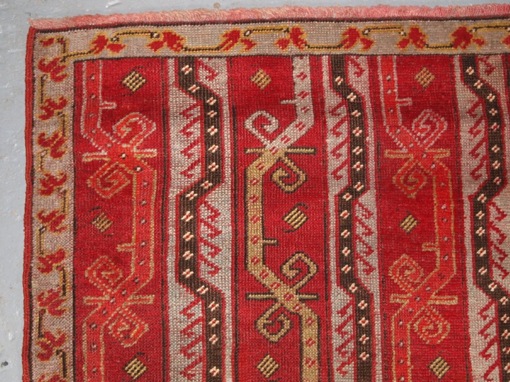 ANTIQUE TURKISH KIRSEHIR VILLAGE RUNNER WITH TRADITIONAL VINE DESIGN, CIRCA 1900. View VII