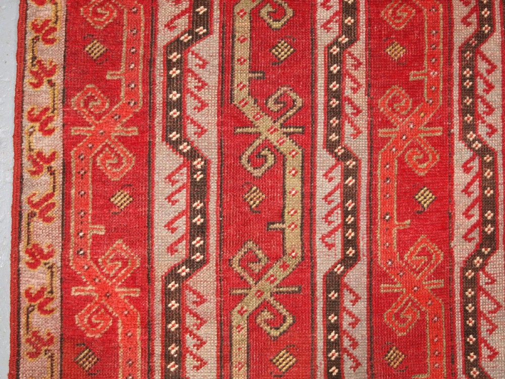 ANTIQUE TURKISH KIRSEHIR VILLAGE RUNNER WITH TRADITIONAL VINE DESIGN, CIRCA 1900. View VIII