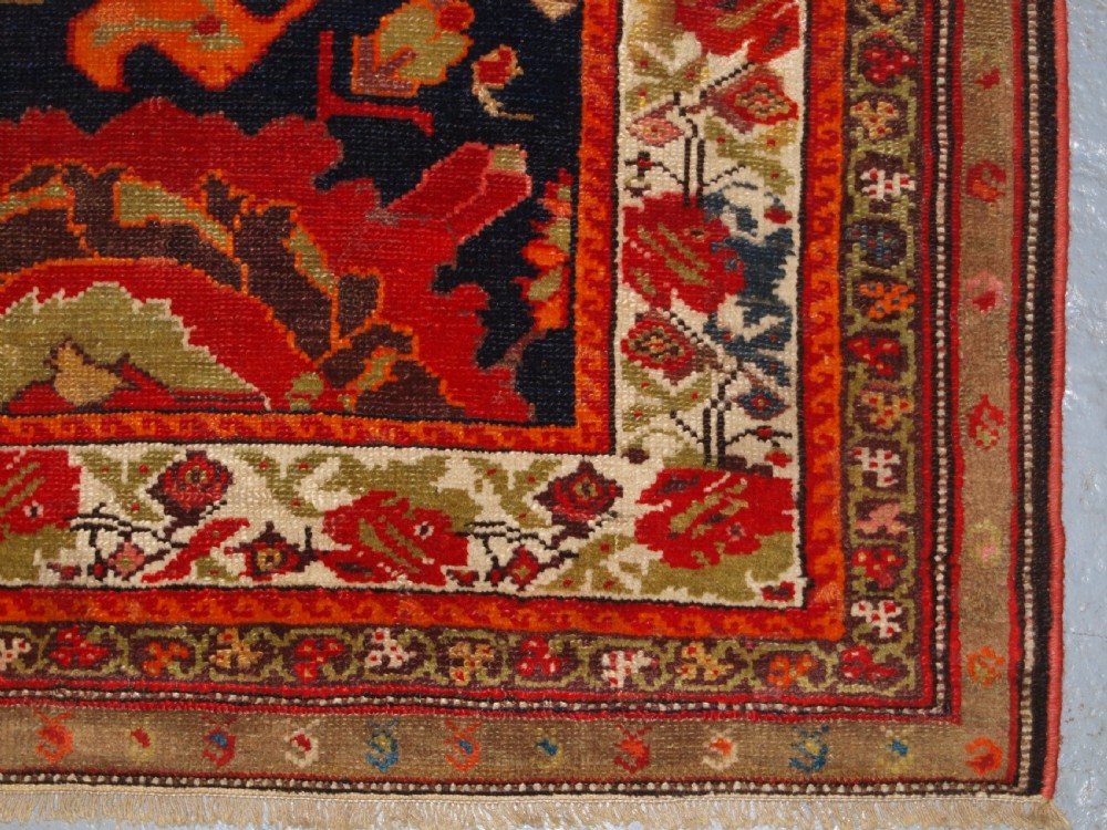 ANTIQUE MALAYER RUG, VERY FINE WEAVE WITH HARSHANG DESIGN, CIRCA 1900. View XV