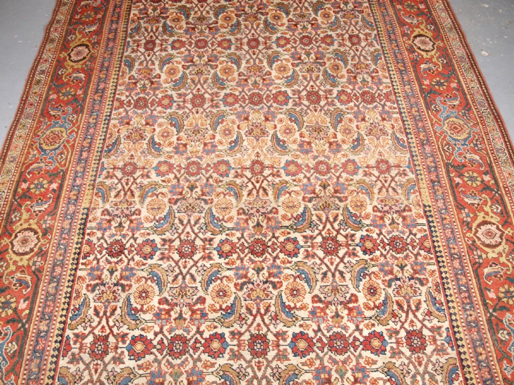 ANTIQUE BIJAR RUG, WONDERFUL SOFT PASTEL COLOURS, CIRCA 1880. View IV