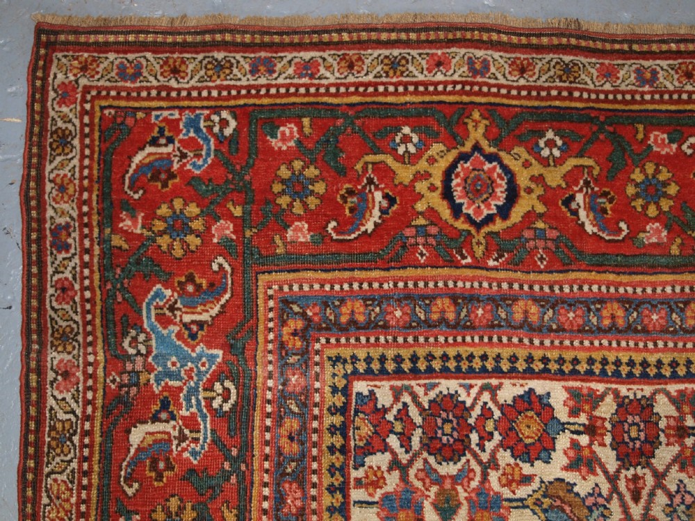 ANTIQUE BIJAR RUG, WONDERFUL SOFT PASTEL COLOURS, CIRCA 1880. View V