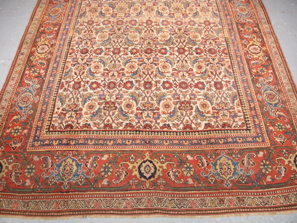 ANTIQUE BIJAR RUG, WONDERFUL SOFT PASTEL COLOURS, CIRCA 1880. View VI