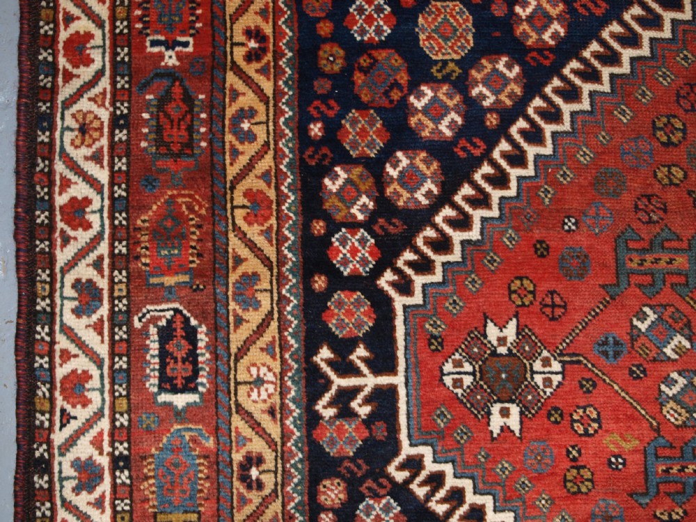 ANTIQUE KELLEH LONG RUG BY THE LURI TRIBE, CLASSIC MEDALLION DESIGN, CIRCA 1900. View VII