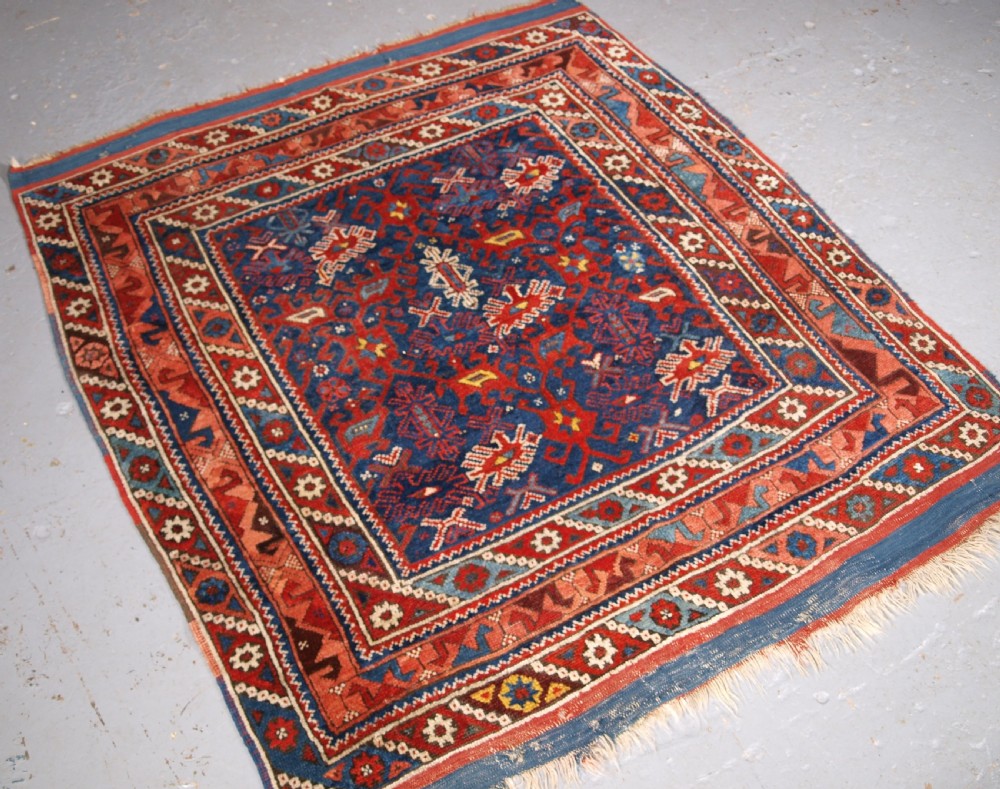 ANTIQUE TURKISH BERGAMA REGION RUG OF SMALL SQUARE SIZE, CIRCA 1850. View II