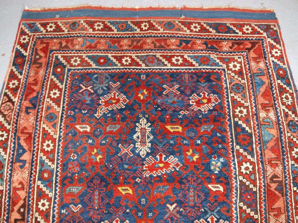 ANTIQUE TURKISH BERGAMA REGION RUG OF SMALL SQUARE SIZE, CIRCA 1850. View III