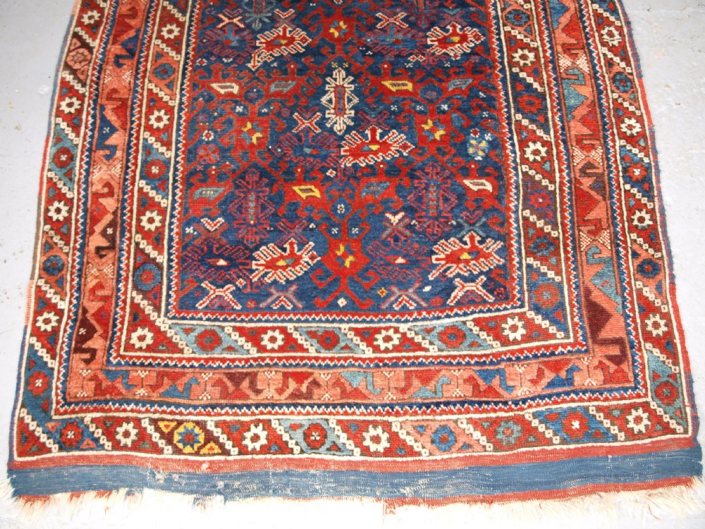 ANTIQUE TURKISH BERGAMA REGION RUG OF SMALL SQUARE SIZE, CIRCA 1850. View IV