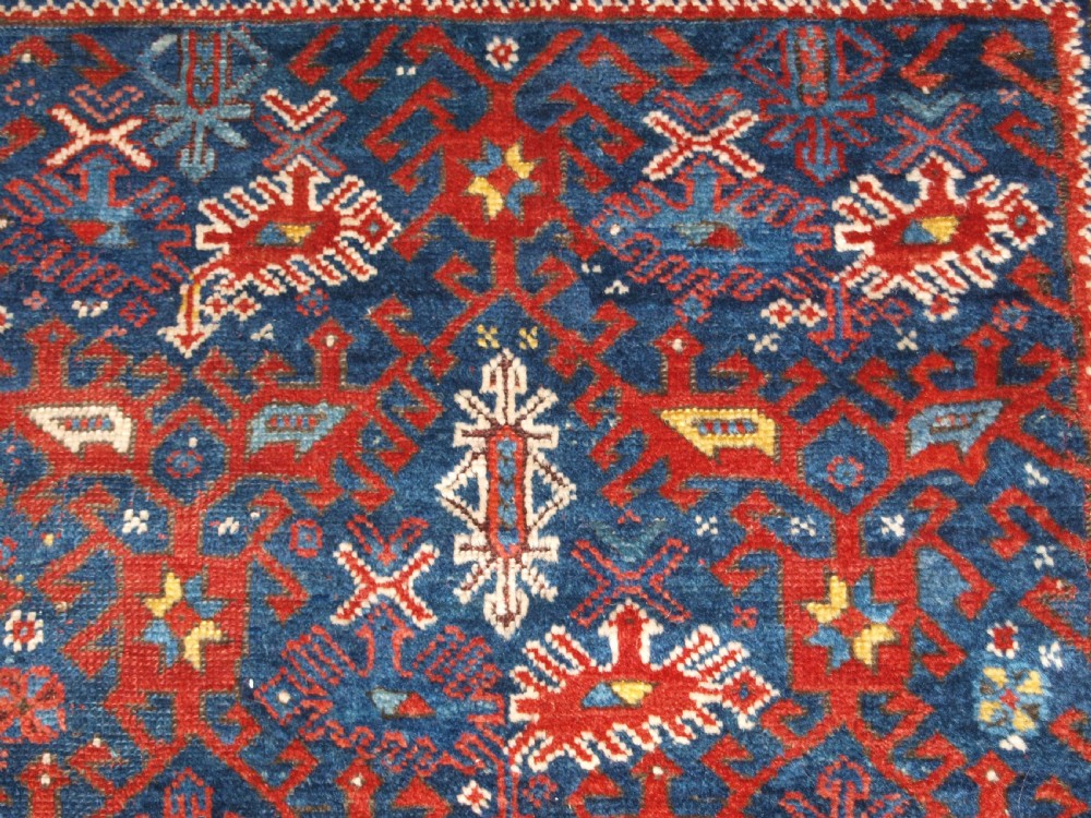 ANTIQUE TURKISH BERGAMA REGION RUG OF SMALL SQUARE SIZE, CIRCA 1850. View VII