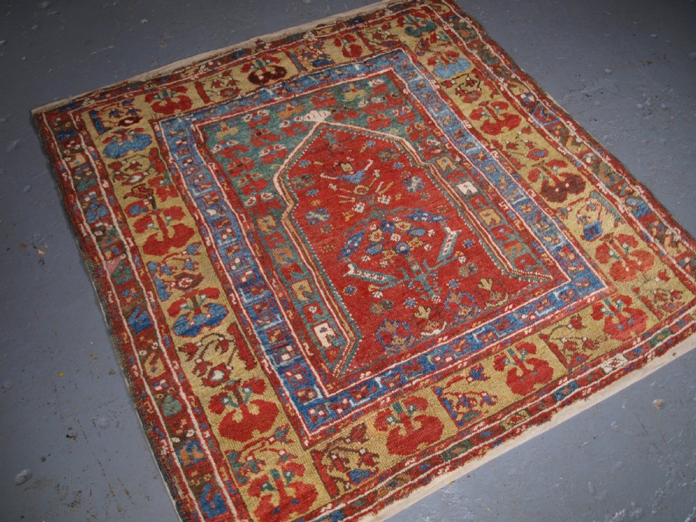 ANTIQUE TURKISH VILLAGE PRAYER RUG, MENDERES RIVER VALLEY, LATE 18TH CENTURY. View II