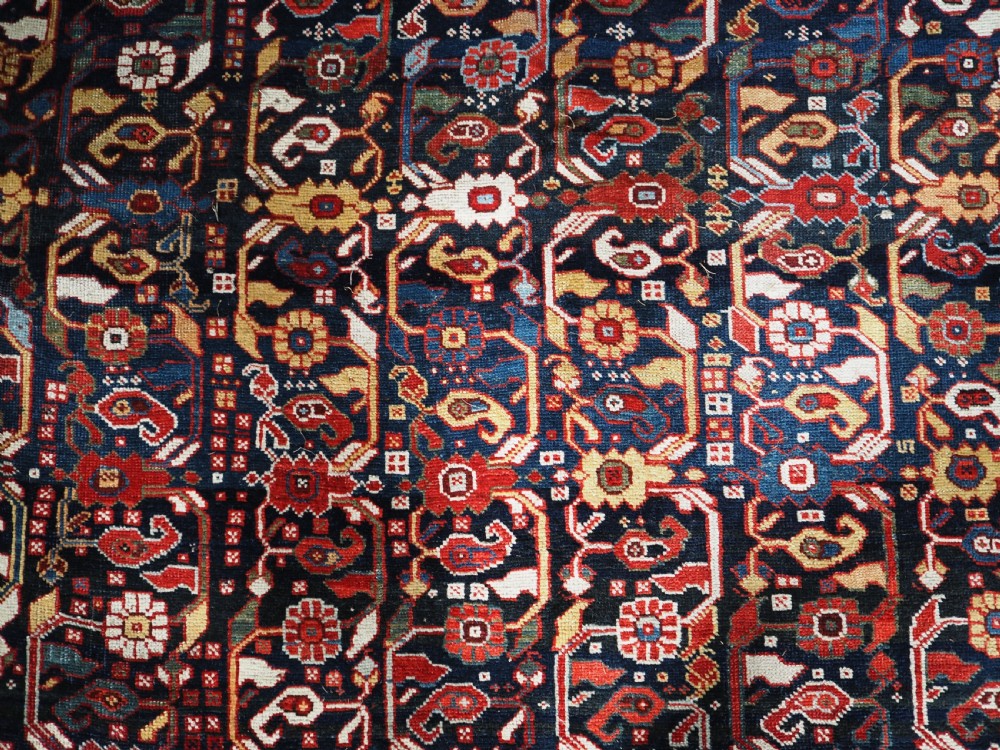 ANTIQUE TRIBAL KHAMSEH RUG WITH OUTSTANDING DESIGN AND COLOUR, CIRCA 1870. View IX