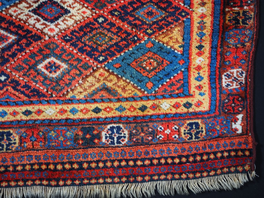 ANTIQUE JAF KURD SADDLE BAG FACE, LARGE SIZE, THICK LONG PILE, CIRCA 1900. View V