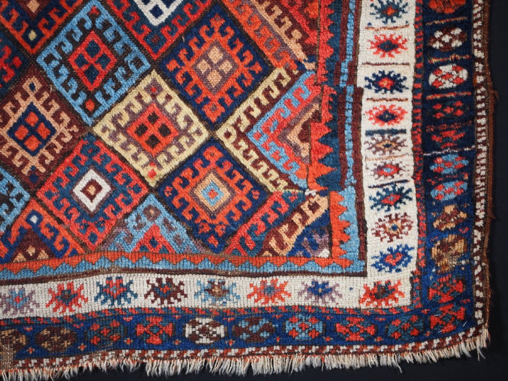 ANTIQUE JAF KURD SADDLE BAG FACE, LARGE SIZE WITH QUIRKY DESIGN, CIRCA 1890. View II