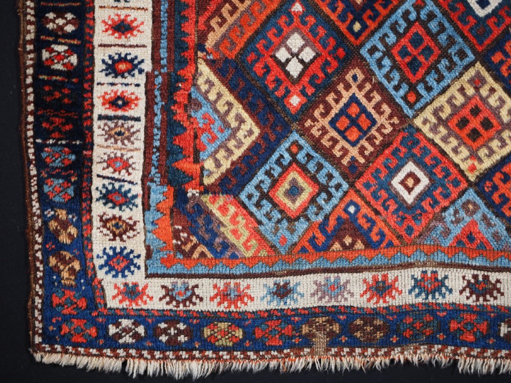 ANTIQUE JAF KURD SADDLE BAG FACE, LARGE SIZE WITH QUIRKY DESIGN, CIRCA 1890. View III
