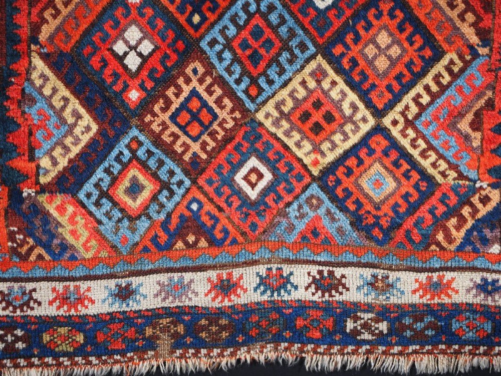 ANTIQUE JAF KURD SADDLE BAG FACE, LARGE SIZE WITH QUIRKY DESIGN, CIRCA 1890. View VII
