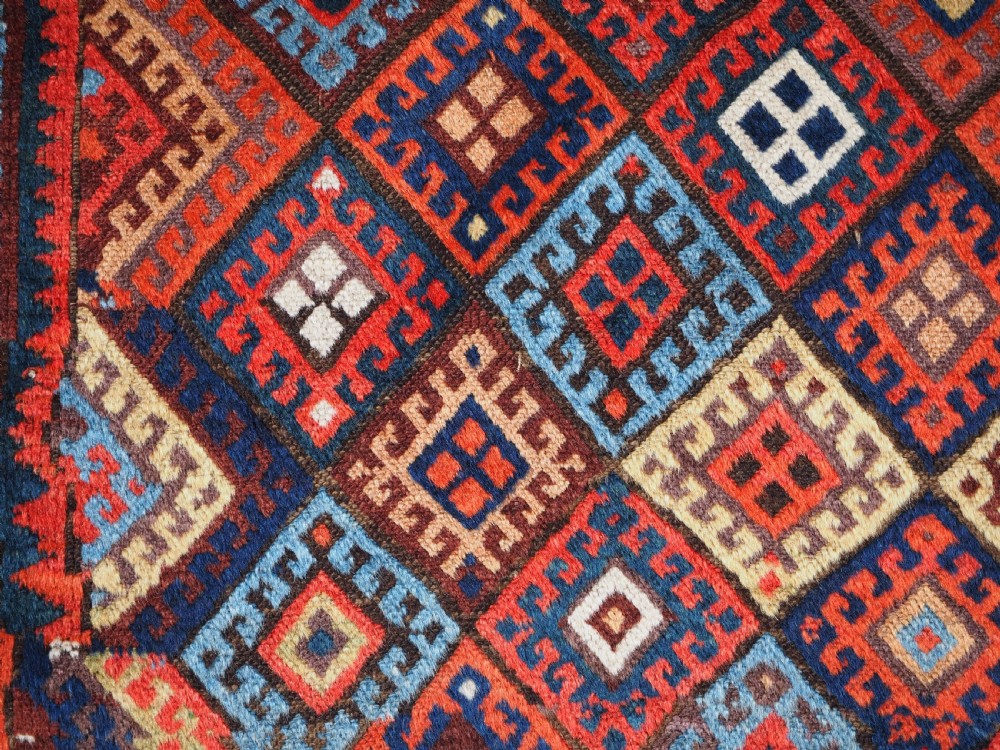 ANTIQUE JAF KURD SADDLE BAG FACE, LARGE SIZE WITH QUIRKY DESIGN, CIRCA 1890. View IX