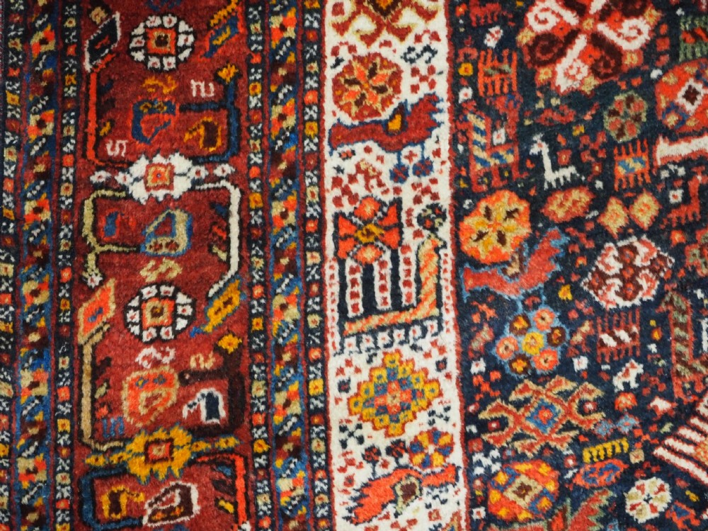 ANTIQUE KELLEH OR KHAN CARPET BY THE KHAMSEH TRIBE, VERY LARGE SIZE, CIRCA 1880. View VIII
