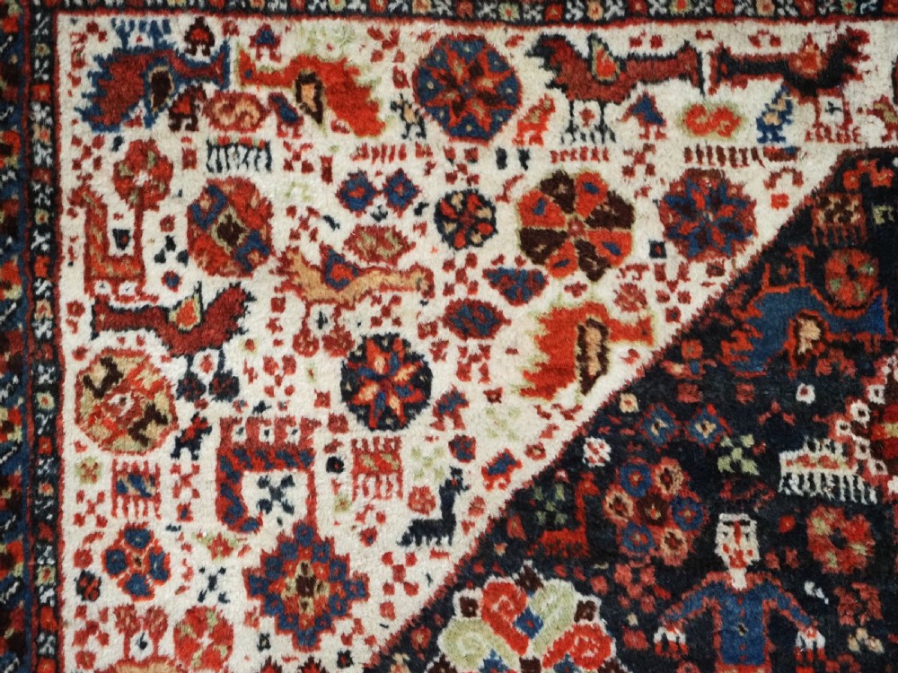 ANTIQUE KELLEH OR KHAN CARPET BY THE KHAMSEH TRIBE, VERY LARGE SIZE, CIRCA 1880. View IX